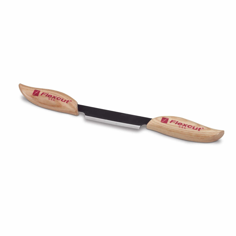 3" Straight Draw Knife with Leather Sheath
